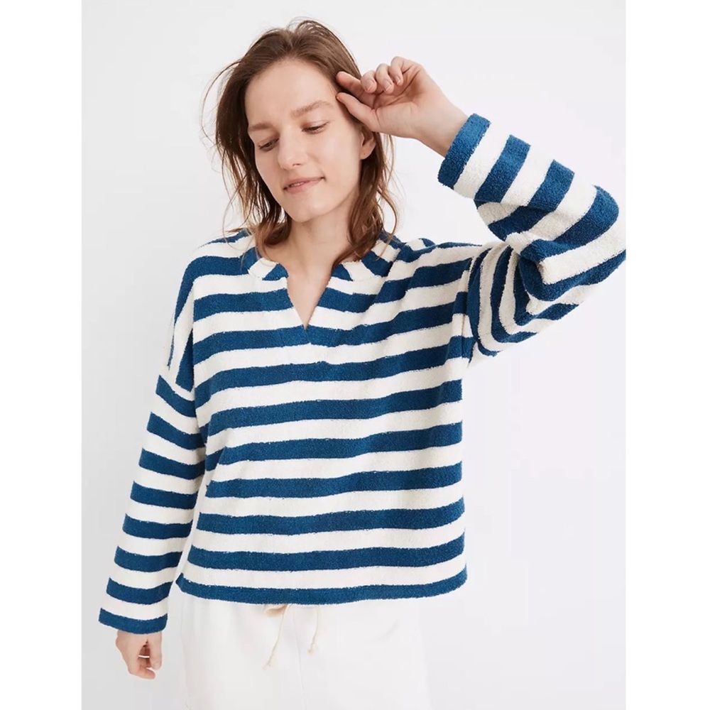 NWT Madewell Terry Notched Sweatshirt